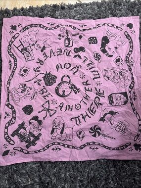 Vintage Purple and black 69 scarf